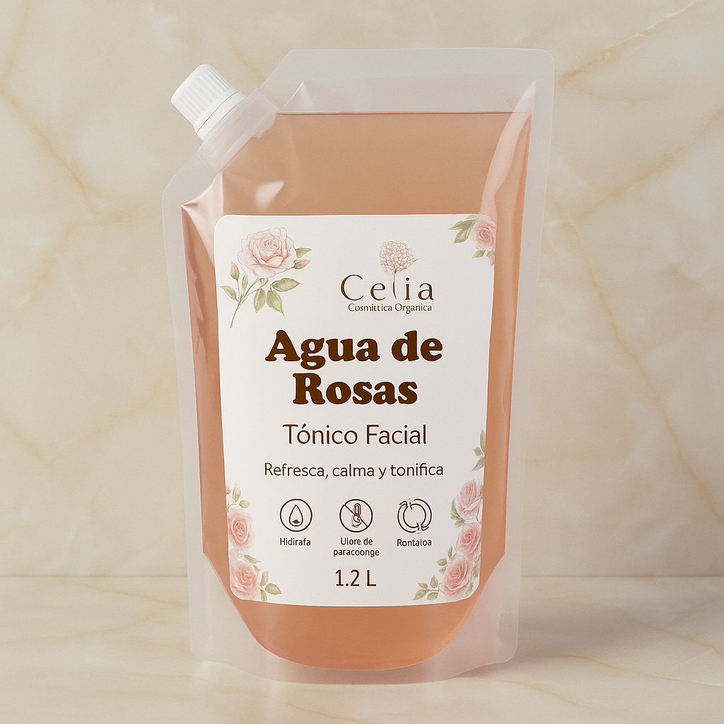 Agua de rosas facial