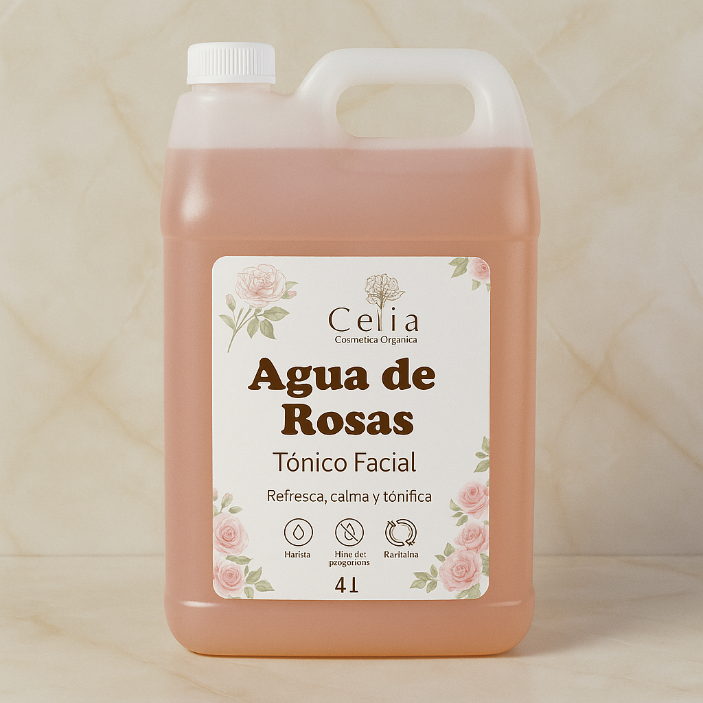 Agua de rosas facial