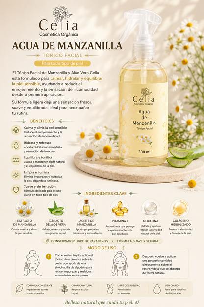 Tónico facial de Manzanilla