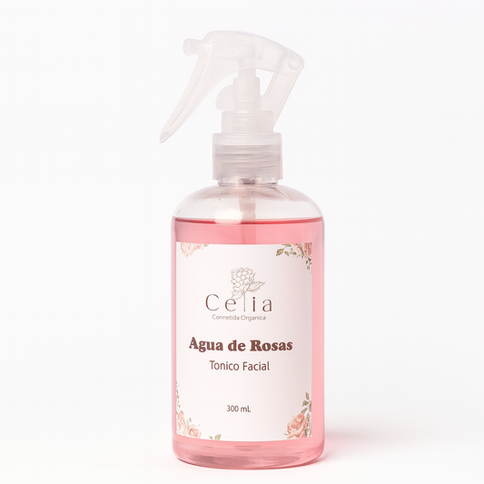 Agua de rosas facial