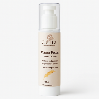Crema Facial Avena y Cólageno